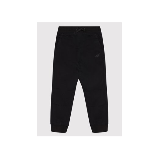 4F Spodnie materiałowe HJL22-JSPMC001 Czarny Regular Fit ze sklepu MODIVO w kategorii Spodnie chłopięce - zdjęcie 169050860