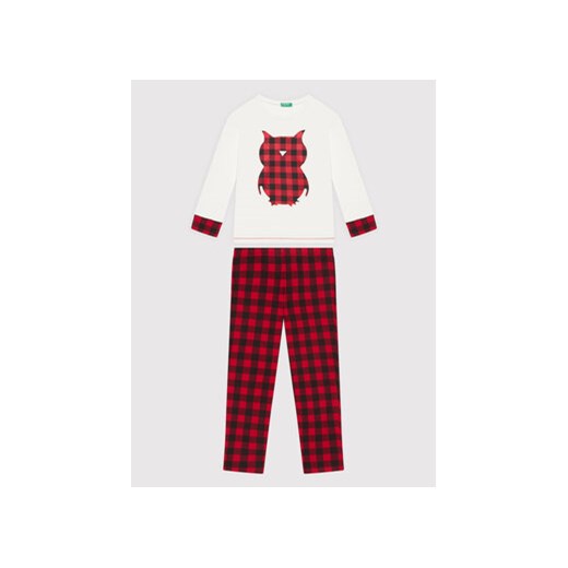 United Colors Of Benetton Piżama 3Z2C0P006 Czerwony Regular Fit ze sklepu MODIVO w kategorii Piżamy dziecięce - zdjęcie 169051444