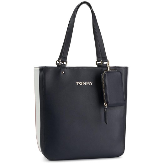 Torebka Tommy Hilfiger Th Corporate Tote AW0AW07692 0GZ Tommy Hilfiger one size eobuwie.pl