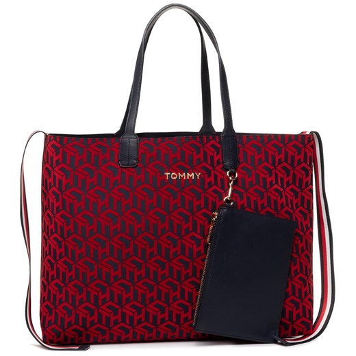 Torebka Tommy Hilfiger Iconic Tommy Tote AW0AW07830 0KV Tommy Hilfiger one size promocyjna cena eobuwie.pl