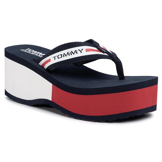 Japonki Tommy Jeans Chunky Tape Beach Sandal EN0EN00855 Twilight Navy C87 Tommy Jeans 37 eobuwie.pl
