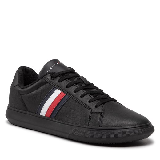 Sneakersy Tommy Hilfiger Corporate Cup Leather Stripes FM0FM04275 Black BDS Tommy Hilfiger 41 eobuwie.pl