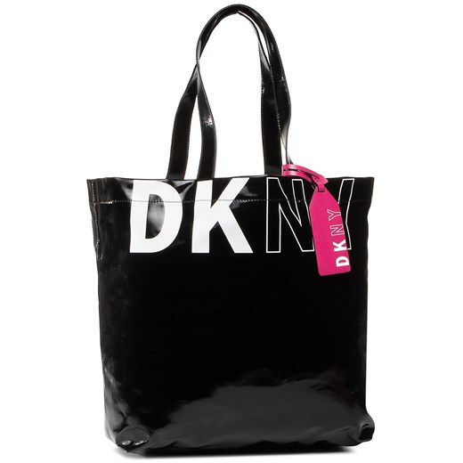 Torebka DKNY Zoe-Tote R01AEH41 Blk/Wht BLW ze sklepu eobuwie.pl w kategorii Torby Shopper bag - zdjęcie 169062194
