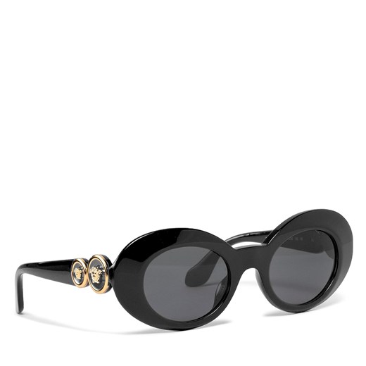 Okulary przeciwsłoneczne Versace 0VK4428U GB1/87 Black/Dark Grey Versace 45 eobuwie.pl wyprzedaż