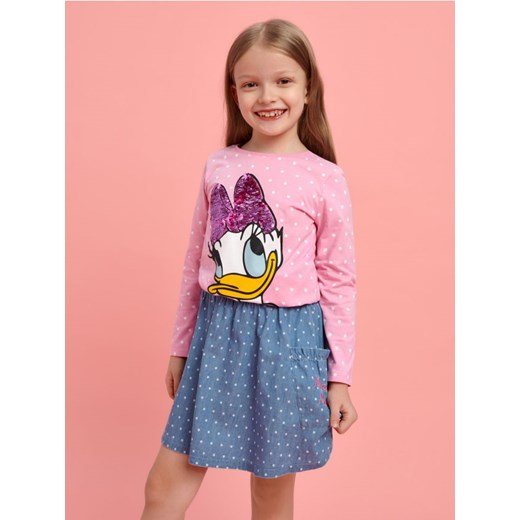 Sinsay - Koszulka Daisy - różowy ze sklepu Sinsay w kategorii Bluzki dziewczęce - zdjęcie 169092803