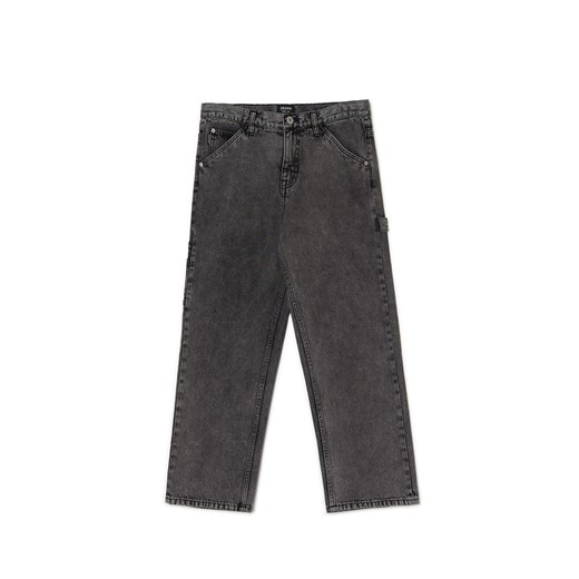 Cropp - Szare jeansy wide leg - jasny szary ze sklepu Cropp w kategorii Jeansy męskie - zdjęcie 169097602