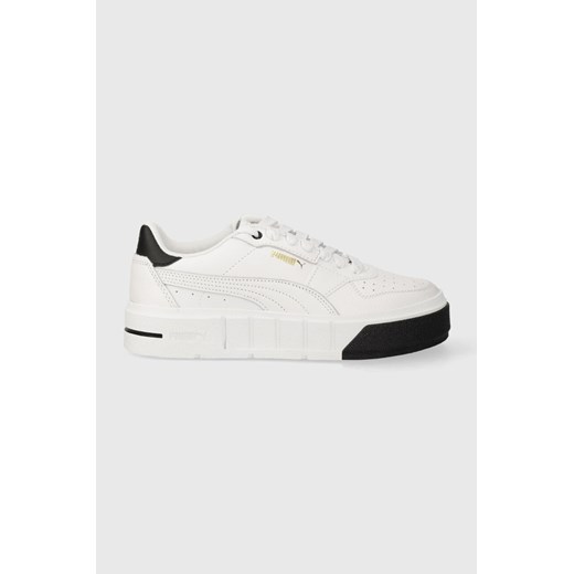 Puma sneakersy skórzane  Cali Court Lth Wns kolor biały 393802 ze sklepu PRM w kategorii Trampki damskie - zdjęcie 169098093