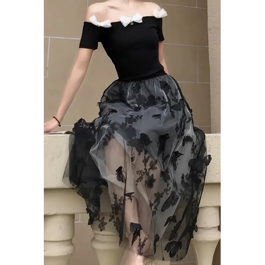 Spódnica LORSENDA BLACK ze sklepu Ivet Shop w kategorii Spódnice - zdjęcie 169099413