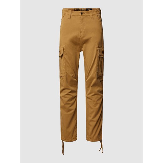 Spodnie cargo o kroju regular fit z kieszeniami z tyłu model ‘SQUAD’ ze sklepu Peek&Cloppenburg  w kategorii Spodnie męskie - zdjęcie 169103073