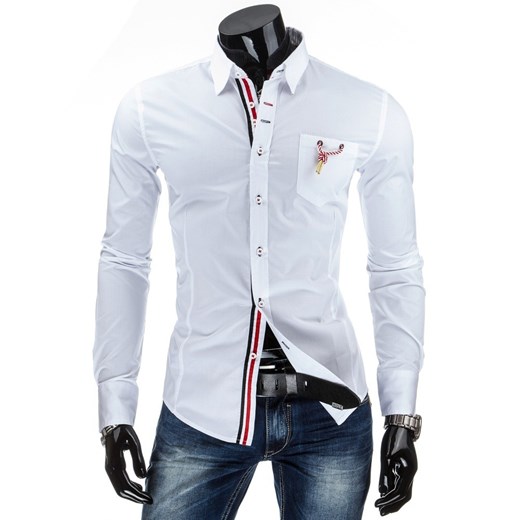 Koszula z długim rękawem (dx0795) - Biały dstreet szary bawełna