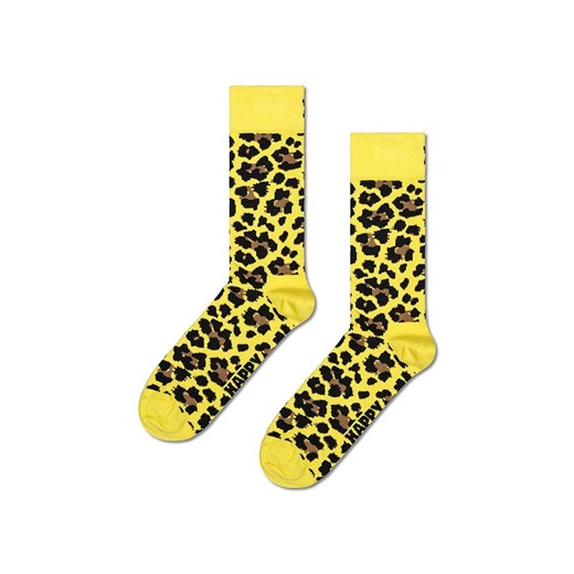 Happy Socks skarpetki Leo kolor żółty ze sklepu ANSWEAR.com w kategorii Skarpetki damskie - zdjęcie 169105621