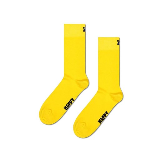 Happy Socks skarpetki Solid kolor żółty ze sklepu ANSWEAR.com w kategorii Skarpetki damskie - zdjęcie 169105632
