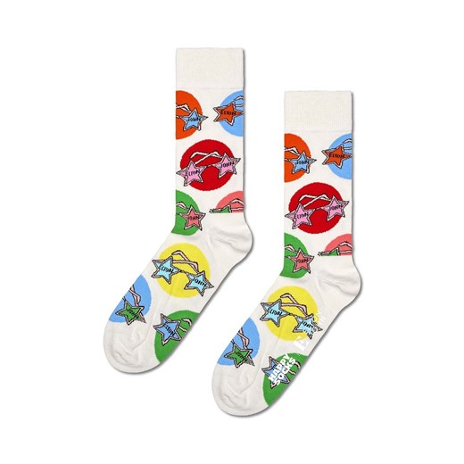 Happy Socks skarpetki x Elton John Glasses kolor beżowy ze sklepu ANSWEAR.com w kategorii Skarpetki damskie - zdjęcie 169105710