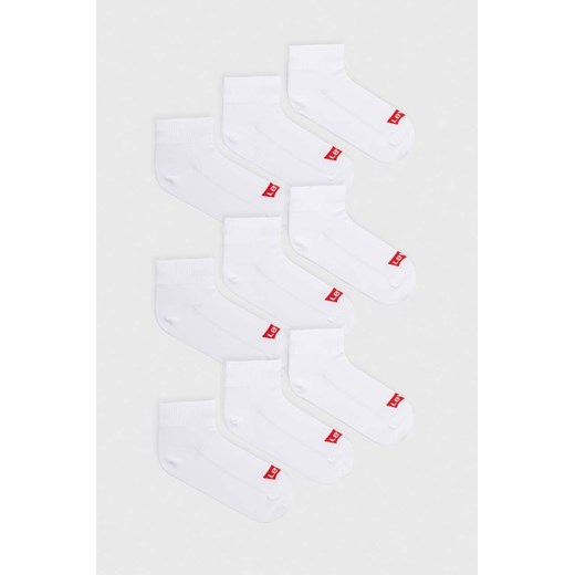 Levi&apos;s skarpetki 9-pack kolor biały ze sklepu ANSWEAR.com w kategorii Skarpetki damskie - zdjęcie 169105733
