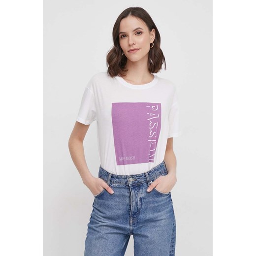 Mos Mosh t-shirt bawełniany damski kolor fioletowy ze sklepu ANSWEAR.com w kategorii Bluzki damskie - zdjęcie 169106470