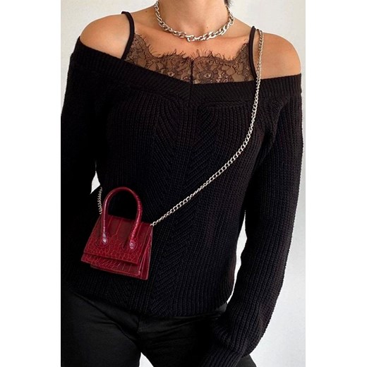 Sweter PONANSA BLACK ze sklepu Ivet Shop w kategorii Swetry damskie - zdjęcie 169107070