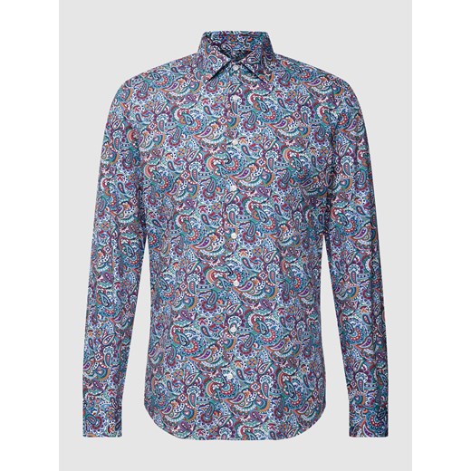 Koszula biznesowa o kroju slim fit ze wzorem na całej powierzchni ze sklepu Peek&Cloppenburg  w kategorii Koszule męskie - zdjęcie 169110753