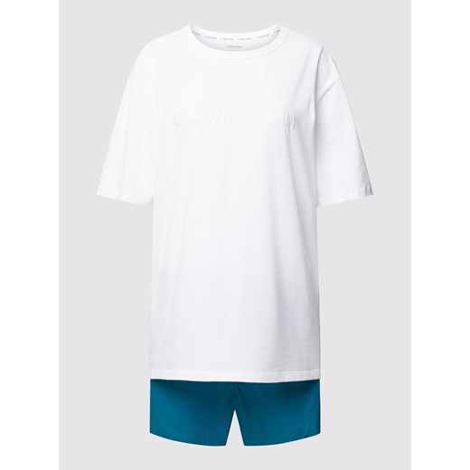 Piżama z wyhaftowanym logo model ‘PURE COTTON’ ze sklepu Peek&Cloppenburg  w kategorii Piżamy damskie - zdjęcie 169110791
