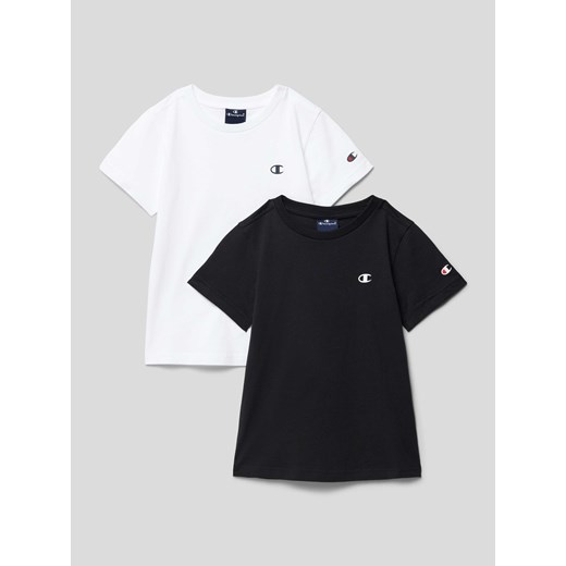 T-shirt w jednolitym kolorze w zestawie 2 szt. ze sklepu Peek&Cloppenburg  w kategorii T-shirty chłopięce - zdjęcie 169110842