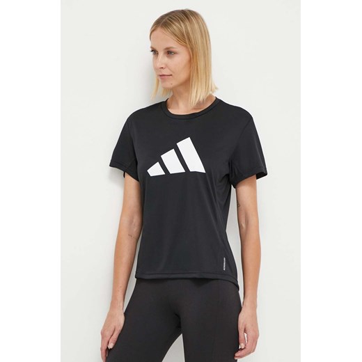 adidas Performance t-shirt do biegania Run It kolor czarny IL7227 ze sklepu ANSWEAR.com w kategorii Bluzki damskie - zdjęcie 169112922