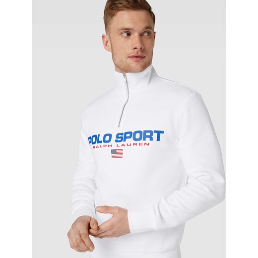 Bluza z kołnierzem i nadrukiem z logo Polo Sport M Peek&Cloppenburg 