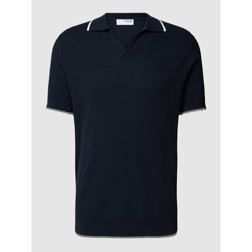 Koszulka polo z paskami w kontrastowym kolorze model ‘ARLO’ Selected Homme S Peek&Cloppenburg 