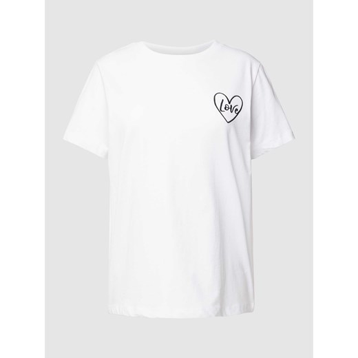 T-shirt z wyhaftowanym logo ze sklepu Peek&Cloppenburg  w kategorii Bluzki damskie - zdjęcie 169123272