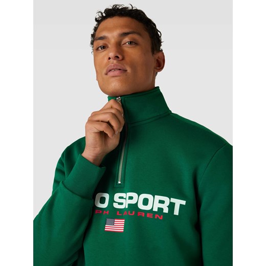 Bluza z kołnierzem i nadrukiem z logo Polo Sport XL Peek&Cloppenburg 