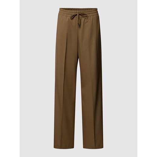Spodnie materiałowe relaxed fit z elastycznym pasem ze sklepu Peek&Cloppenburg  w kategorii Spodnie damskie - zdjęcie 169124022
