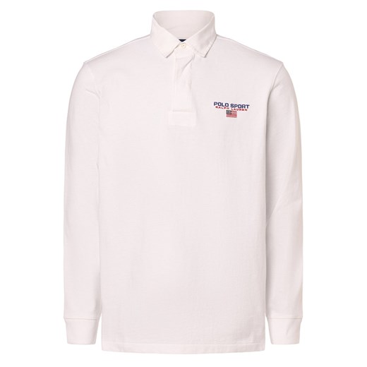 Polo Sport Bluza męska Mężczyźni Bawełna biały jednolity ze sklepu vangraaf w kategorii Bluzy męskie - zdjęcie 169125103