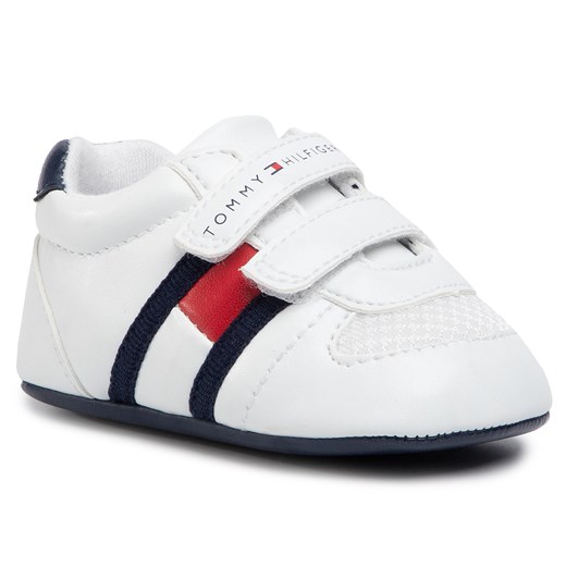 Sneakersy Tommy Hilfiger Velcro Shoe T0B4-30191-0271 White/Blue X336 Tommy Hilfiger 17 eobuwie.pl wyprzedaż