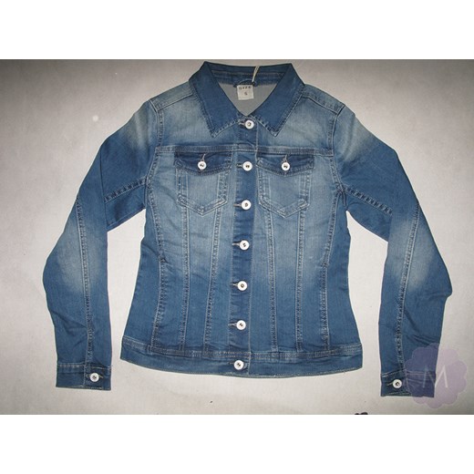 Damska katana/kurtka jeansowa niebieska mocno wytarta (ZM1295) mercerie-pl niebieski bawełna