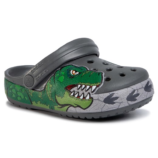 Klapki Crocs Fl Dino Band Lights Cg K 206157 Slate grey Crocs 24.5 eobuwie.pl okazja