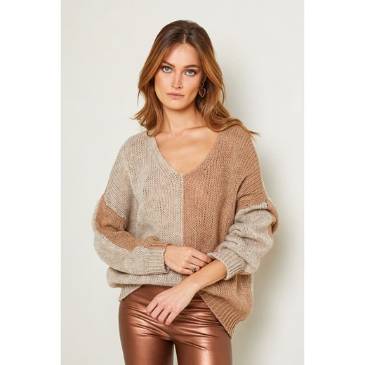 Sweter damski Joséfine z dekoltem w literę v 