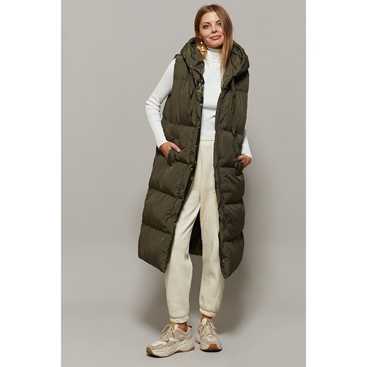 Cool and sexy Kamizelka pikowana w kolorze khaki ze sklepu Limango Polska w kategorii Kamizelki damskie - zdjęcie 169130702