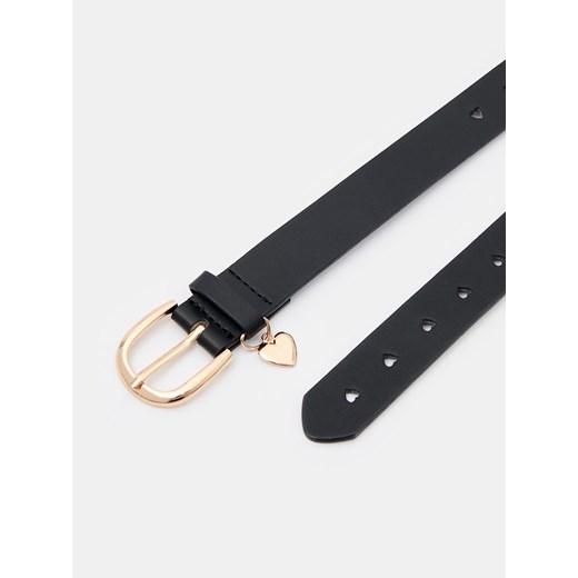 Mohito - Pasek z serduszkami - Czarny Mohito L Mohito