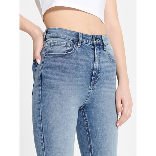 Sinsay - Jeansy skinny high waist - niebieski Sinsay 32 Sinsay