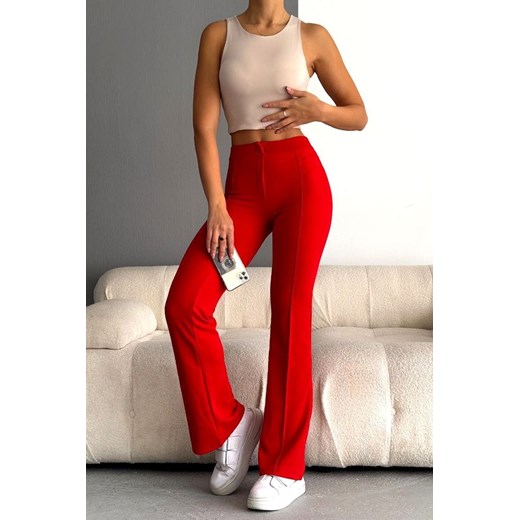 Spodnie LEOTINA RED ze sklepu Ivet Shop w kategorii Spodnie damskie - zdjęcie 169135132