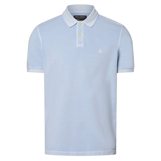Marc O'Polo Męska koszulka polo Mężczyźni Bawełna jasnoniebieski jednolity ze sklepu vangraaf w kategorii T-shirty męskie - zdjęcie 169136861