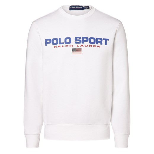 Polo Sport Bluza męska Mężczyźni biały nadruk ze sklepu vangraaf w kategorii Bluzy męskie - zdjęcie 169136870
