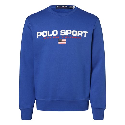 Polo Sport Bluza męska Mężczyźni błękit królewski nadruk ze sklepu vangraaf w kategorii Bluzy męskie - zdjęcie 169136873