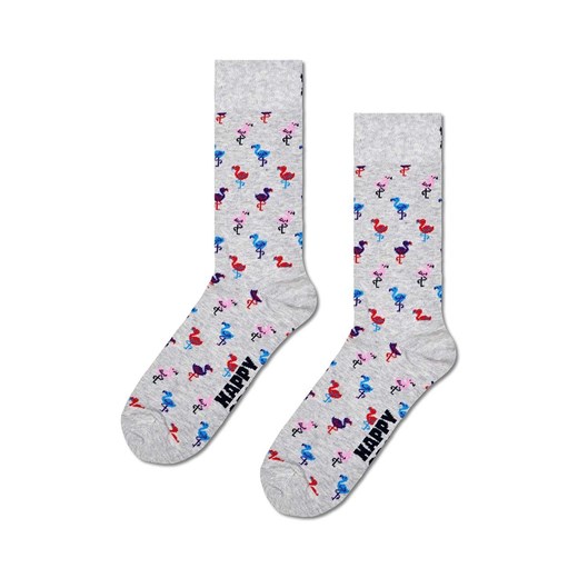 Happy Socks skarpetki Flamingo Sock kolor szary ze sklepu ANSWEAR.com w kategorii Skarpetki damskie - zdjęcie 169137513