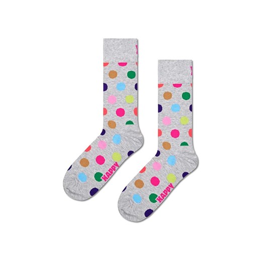 Happy Socks skarpetki Big Dot Sock kolor szary ze sklepu ANSWEAR.com w kategorii Skarpetki męskie - zdjęcie 169137532
