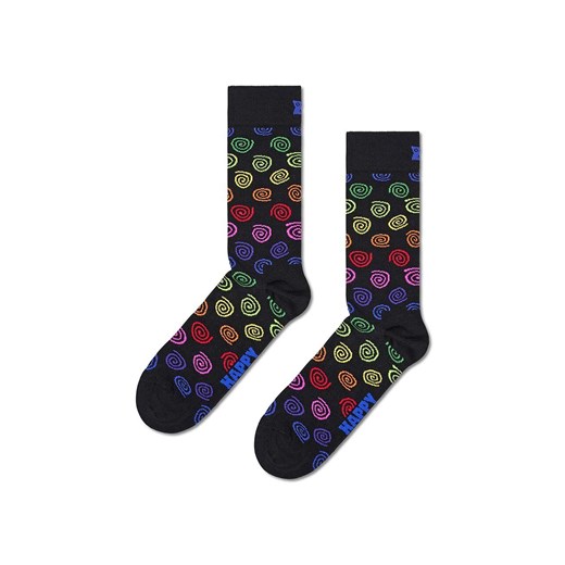 Happy Socks skarpetki Swirl Sock kolor czarny ze sklepu ANSWEAR.com w kategorii Skarpetki damskie - zdjęcie 169137552