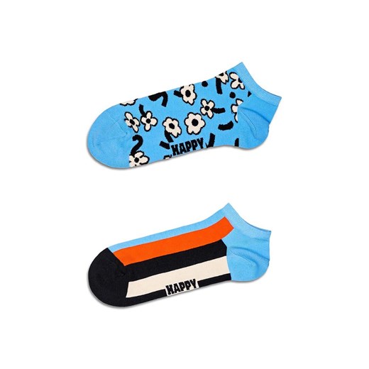 Happy Socks skarpetki Blue Low Socks 2-pack ze sklepu ANSWEAR.com w kategorii Skarpetki damskie - zdjęcie 169137581