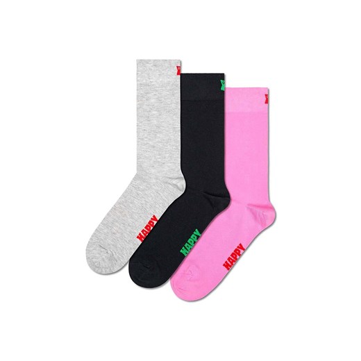 Happy Socks skarpetki Solid Socks 3-pack ze sklepu ANSWEAR.com w kategorii Skarpetki damskie - zdjęcie 169137602