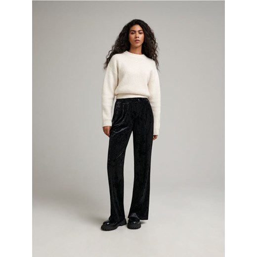 Sinsay - Spodnie wide leg - czarny ze sklepu Sinsay w kategorii Spodnie damskie - zdjęcie 169146403