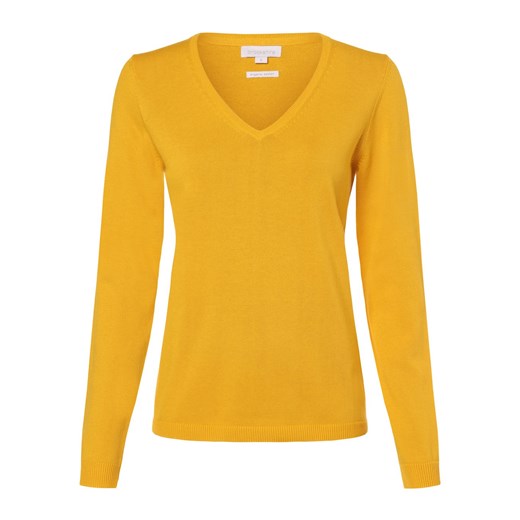 brookshire Sweter damski Kobiety Bawełna żółty jednolity ze sklepu vangraaf w kategorii Swetry damskie - zdjęcie 169147423