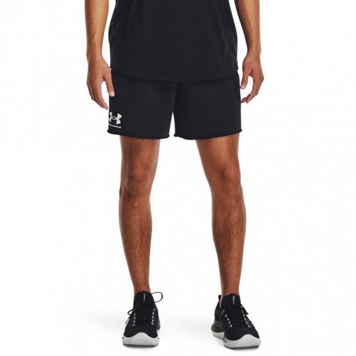 Męskie spodenki dresowe Under Armour UA Rival Terry 6in Short - czarne ze sklepu Sportstylestory.com w kategorii Spodenki męskie - zdjęcie 169160790
