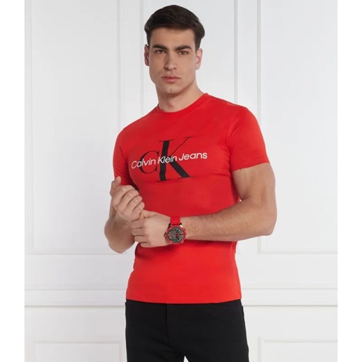 T-shirt męski Calvin Klein czerwony